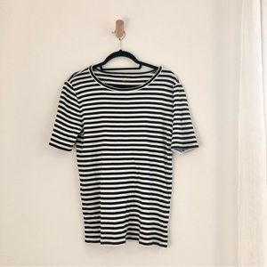 JCREW | navy stripe tee